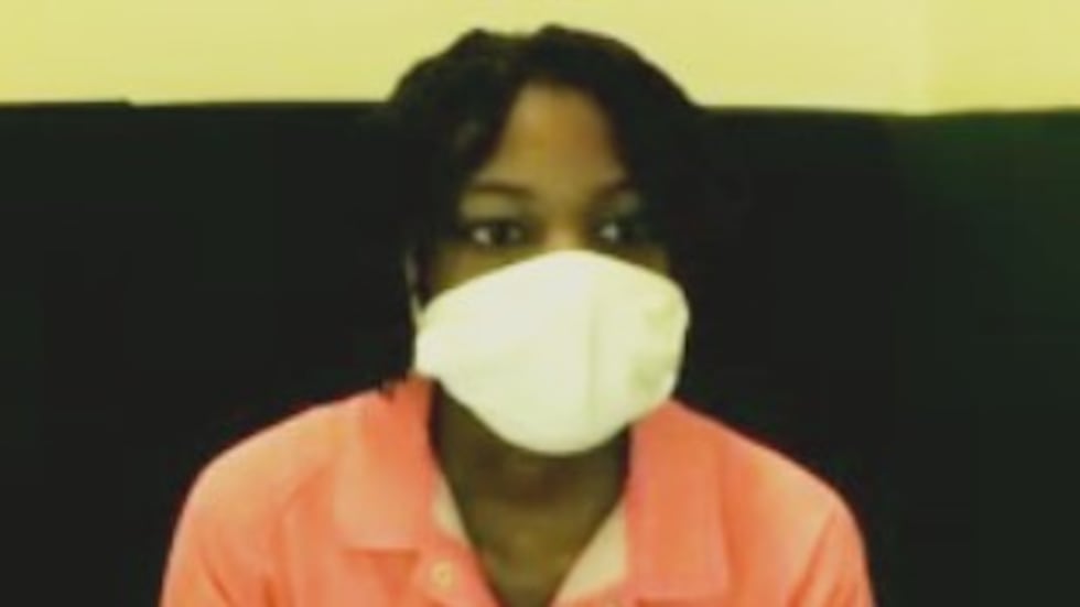 Salena Tyler-Scott is shown during her bond hearing March 12, 2021.