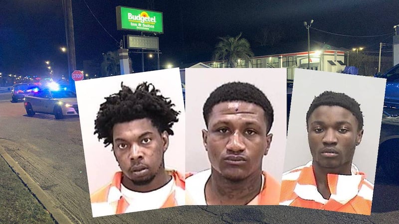 From left to right: Rahim Brown of Thomson, GA, Devonte West Edgefield, SC, and Ashston Rouse...