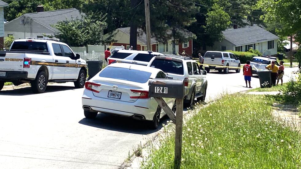 This was the scene after a shooting in the 1200 block of Weston Street just outside North...