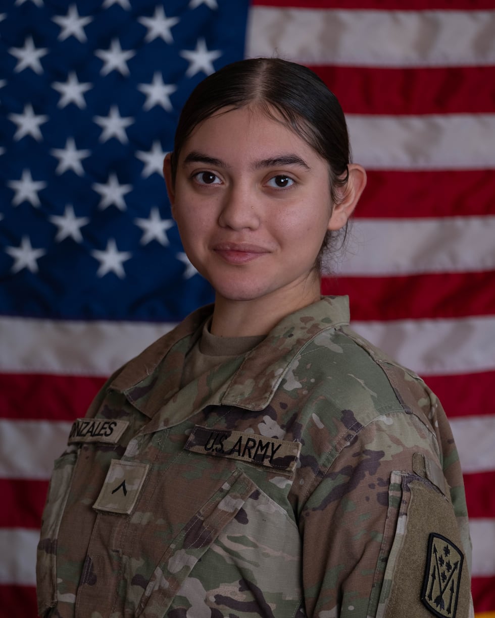 This undated image provided by the U.S. Army shows Pvt. Isabella Gonzales, 19, of Carrollton,...
