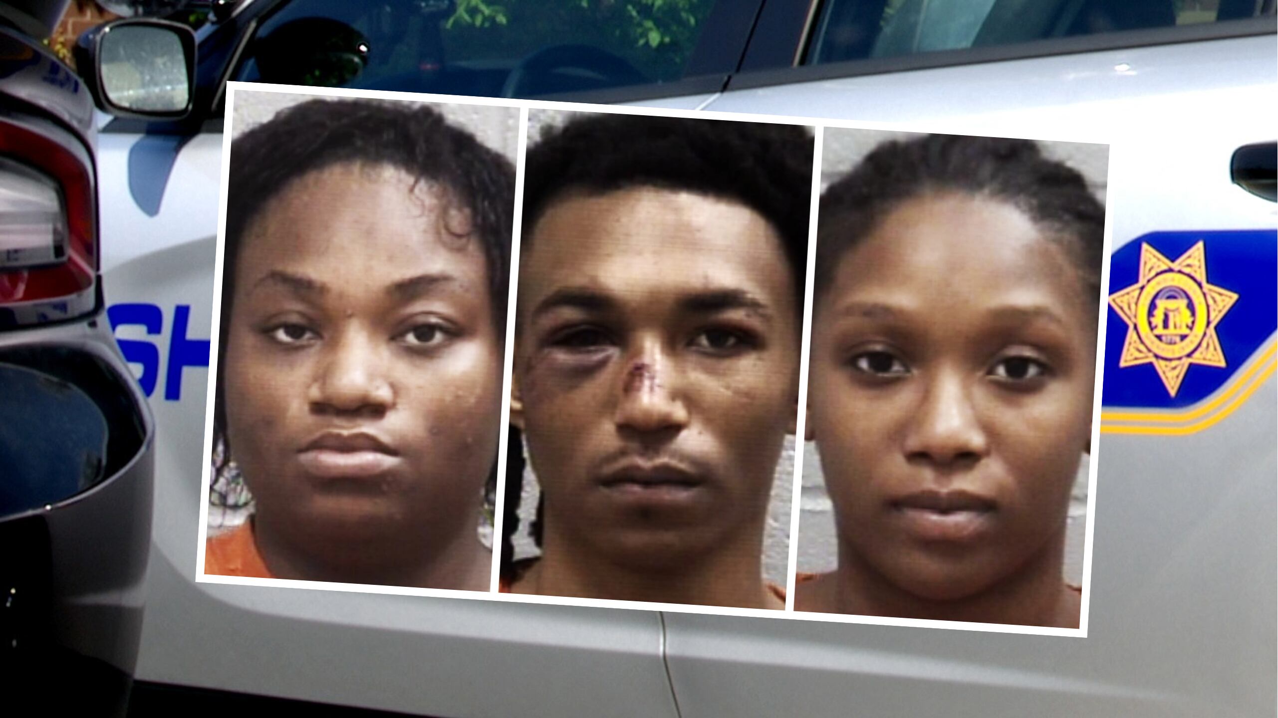 From left: Shamiya Hobbs, Jamarion Burton and Jazmine McCloud