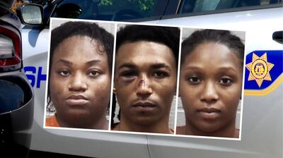 From left: Shamiya Hobbs, Jamarion Burton and Jazmine McCloud