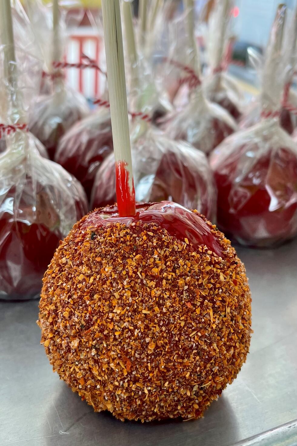 Tajin candy apple