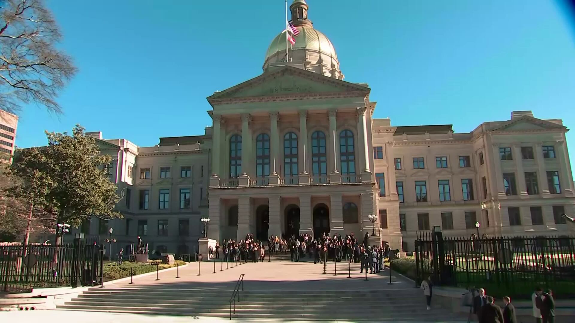 Georgia politicians gather at the Georgia Capitol to honor former president Jimmy Carter.