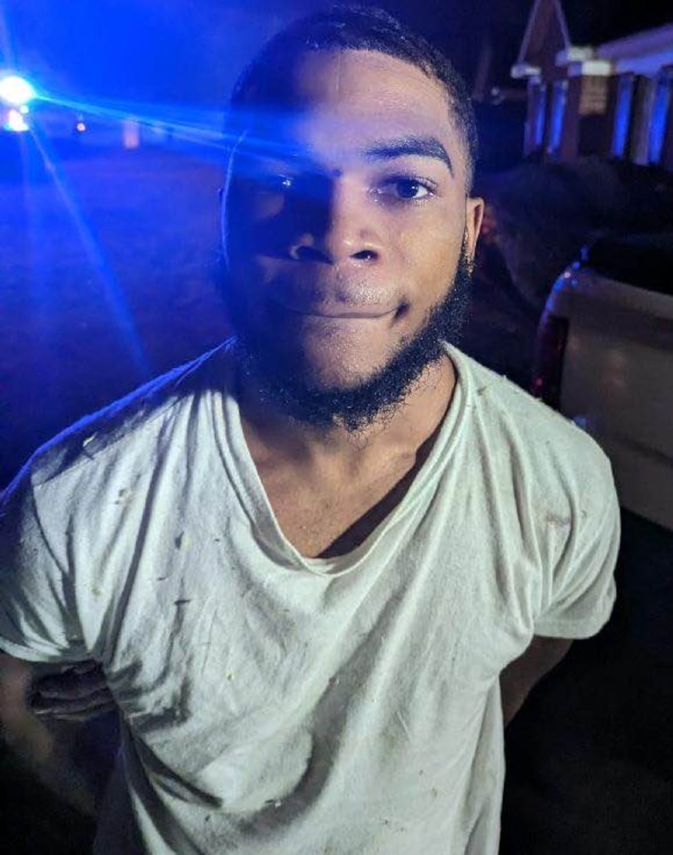 Burke County murder suspect Jordan James Perkins is arrested after a six-hour standoff in...