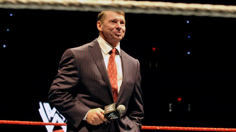 FILE - In this Oct. 30, 2010 file photo, WWE chairman and CEO Vince McMahon speaks to an...
