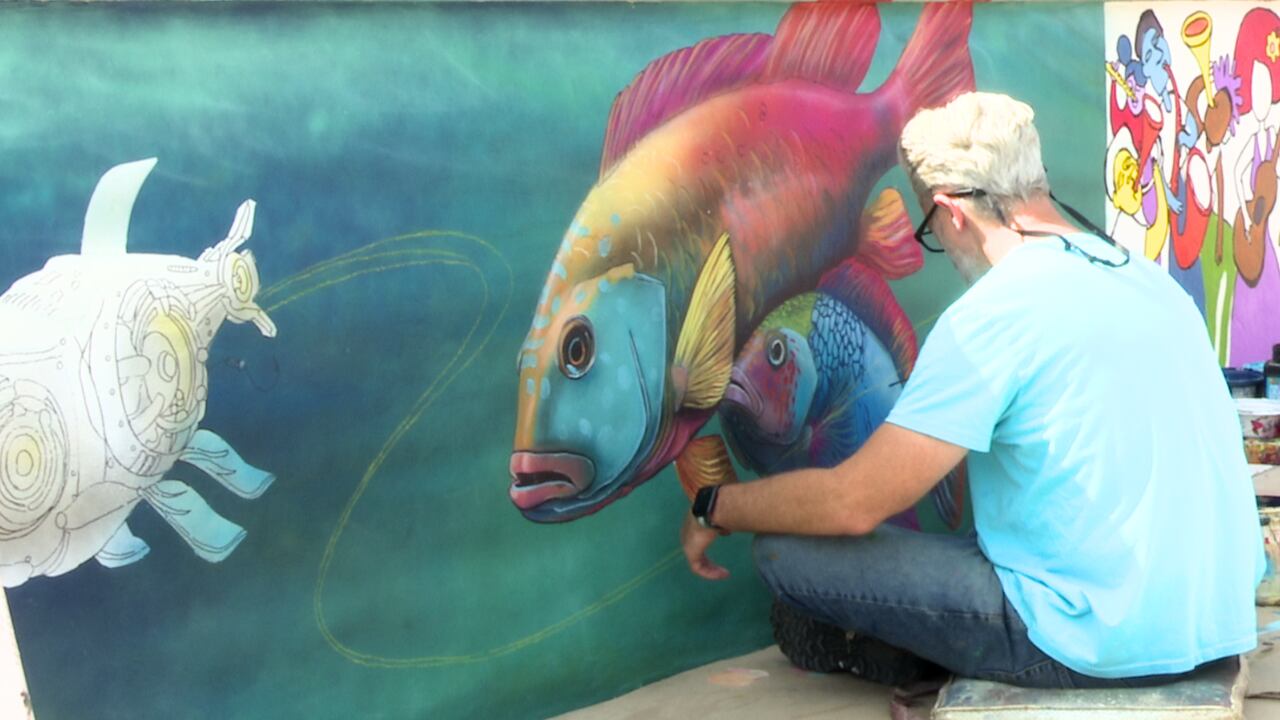 Artists on Fifth Street in Augusta