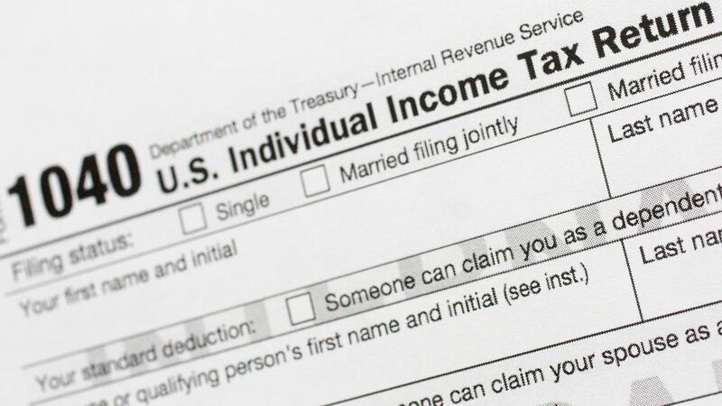 A portion of the 1040 U.S. Individual Income Tax Return form
