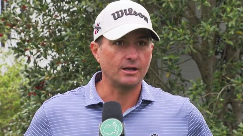 Kevin Kisner answers questions on April 3, 2023.