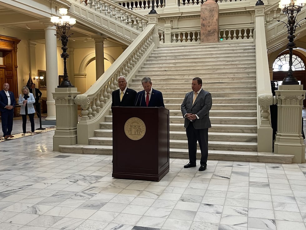 Gov. Brian Kemp (R - Georgia) applauded of the state's Public Service Commission for...