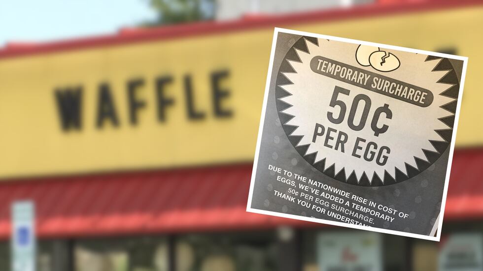 There will be a temporary 50 cent surcharge per egg.
