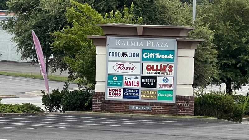 Kalmia Plaza shopping center.