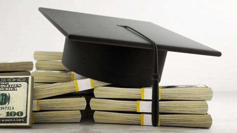 Graduation cap and money