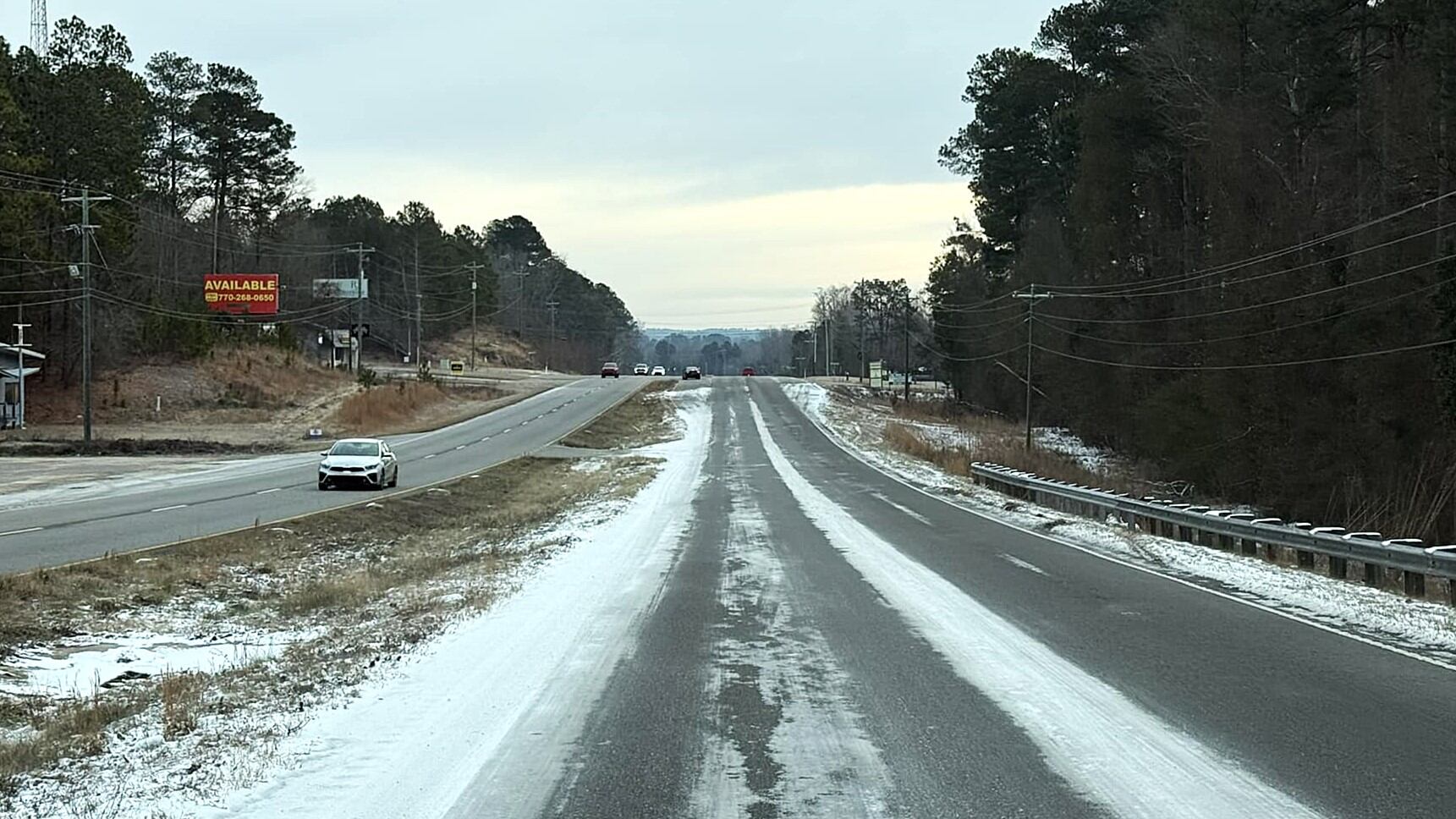 Icy conditions in Aiken County