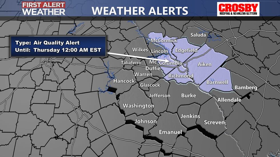 An Air Quality Alert Warning is in effect for Wednesday. Code Orange air quality issues will...