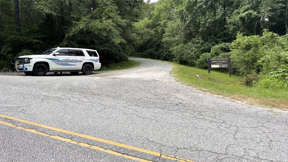 This was the scene near where authorities are apparently searching for the body of Javeayah...