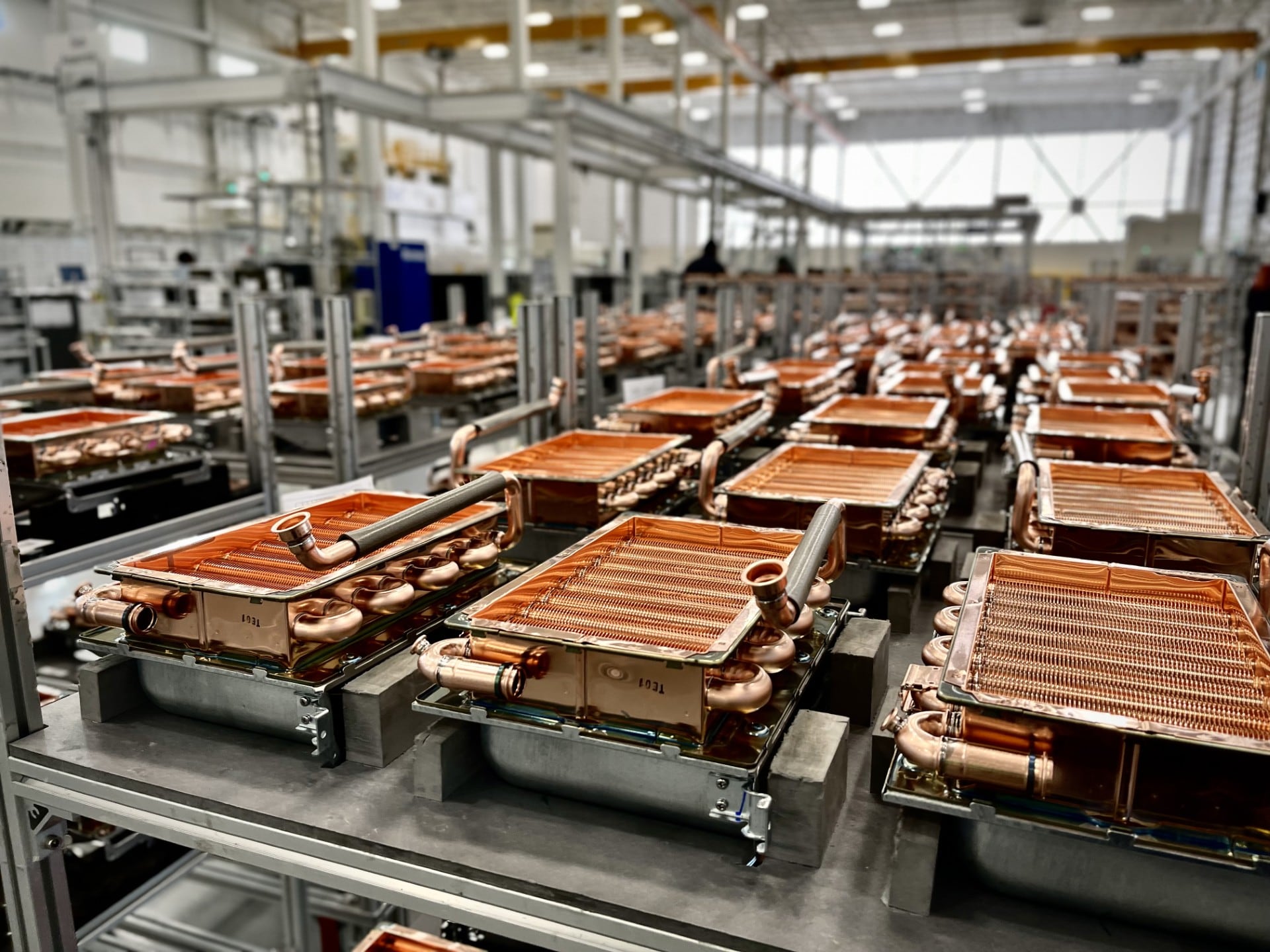 Parts used to make tankless water heaters at Rinnai America Corp. in Griffin, GA. U.S. Energy...