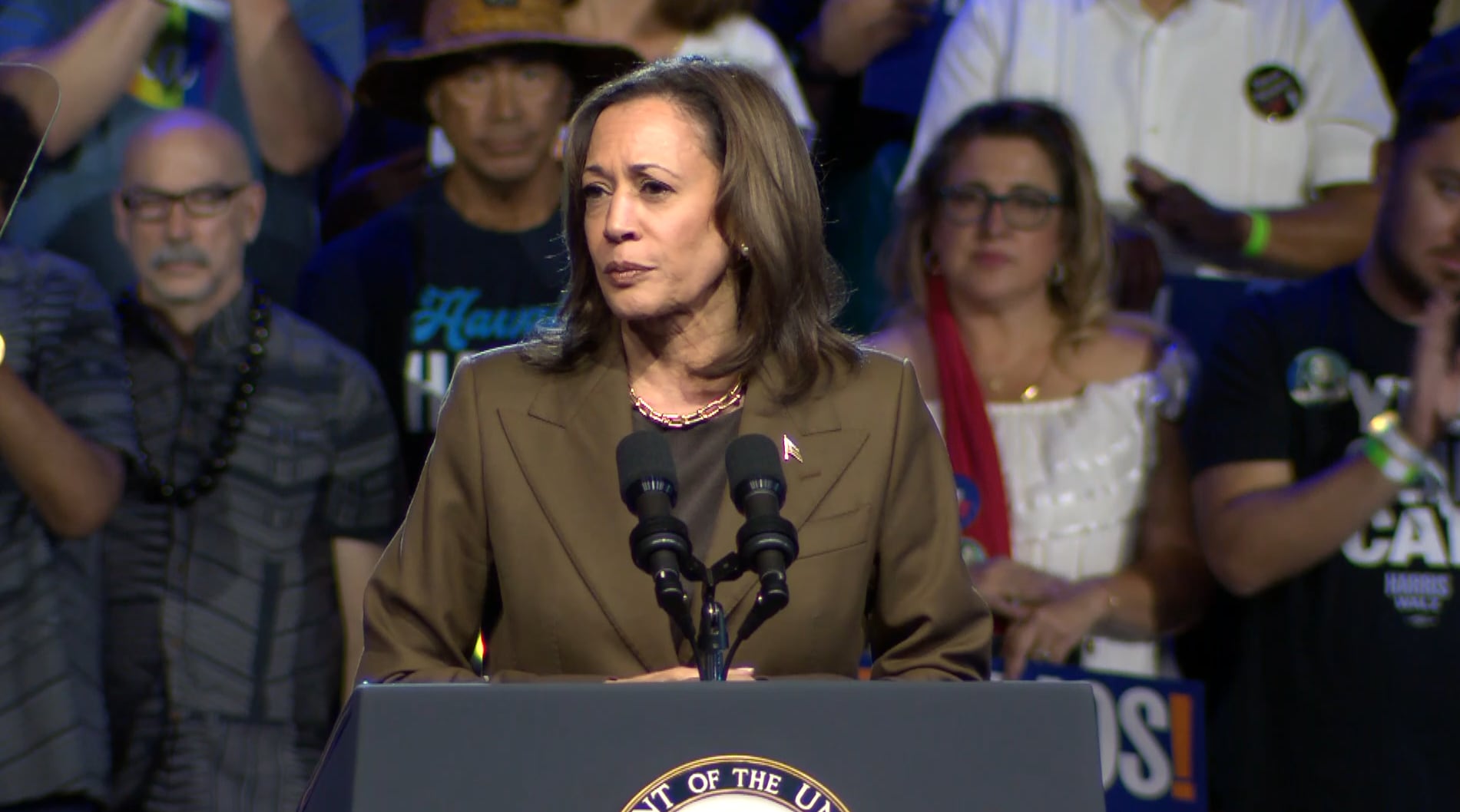 Vice President Kamala Harris urges ers to vote in her latest rally in Las Vegas on...