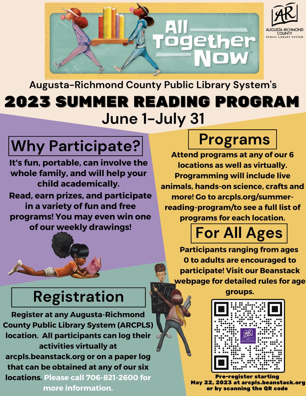Augusta-Richmond County Public Library launches their annual Summer Reading Program and...
