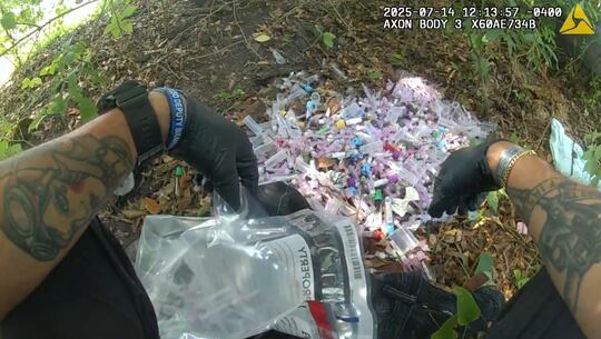 Old and hazardous medical waste was discovered in an Augusta lot.