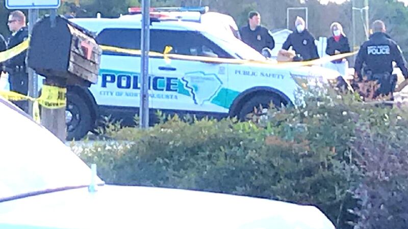 This is the scene where officers are investigating a death in North Augusta.