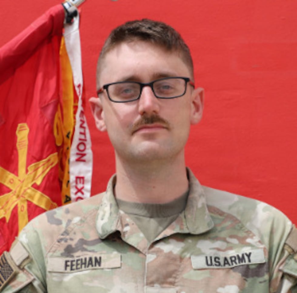 1st Lt. Tyler James Feehan, 25, 2nd Battalion, 55th Air Defense Artillery Regiment, 32nd Army...
