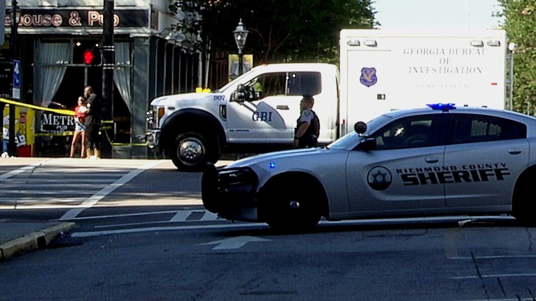 This was the scene Saturday after the shooting in downtown Augusta.