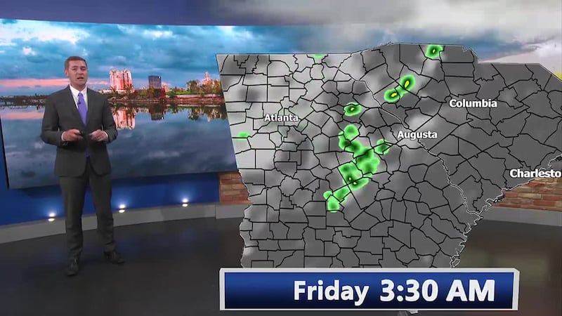 ISOLATED STORMS FRIDAY