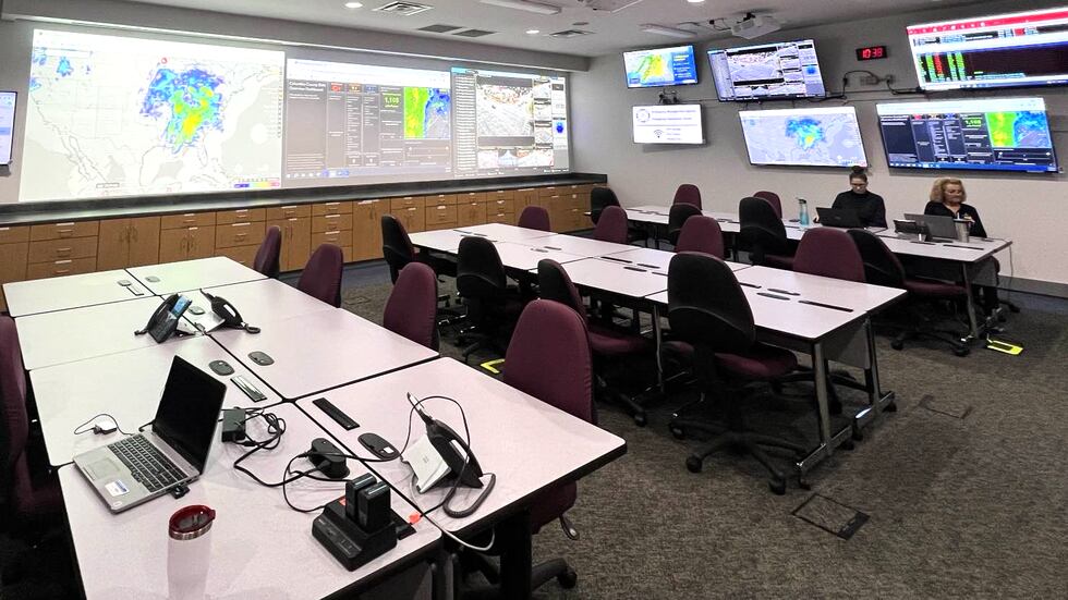 The storm's approach was being monitored at the Columbia County emergency operations center on...