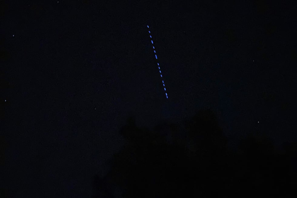 SpaceX's Starlink satellites make an appearance over Columbia County on Saturday night.