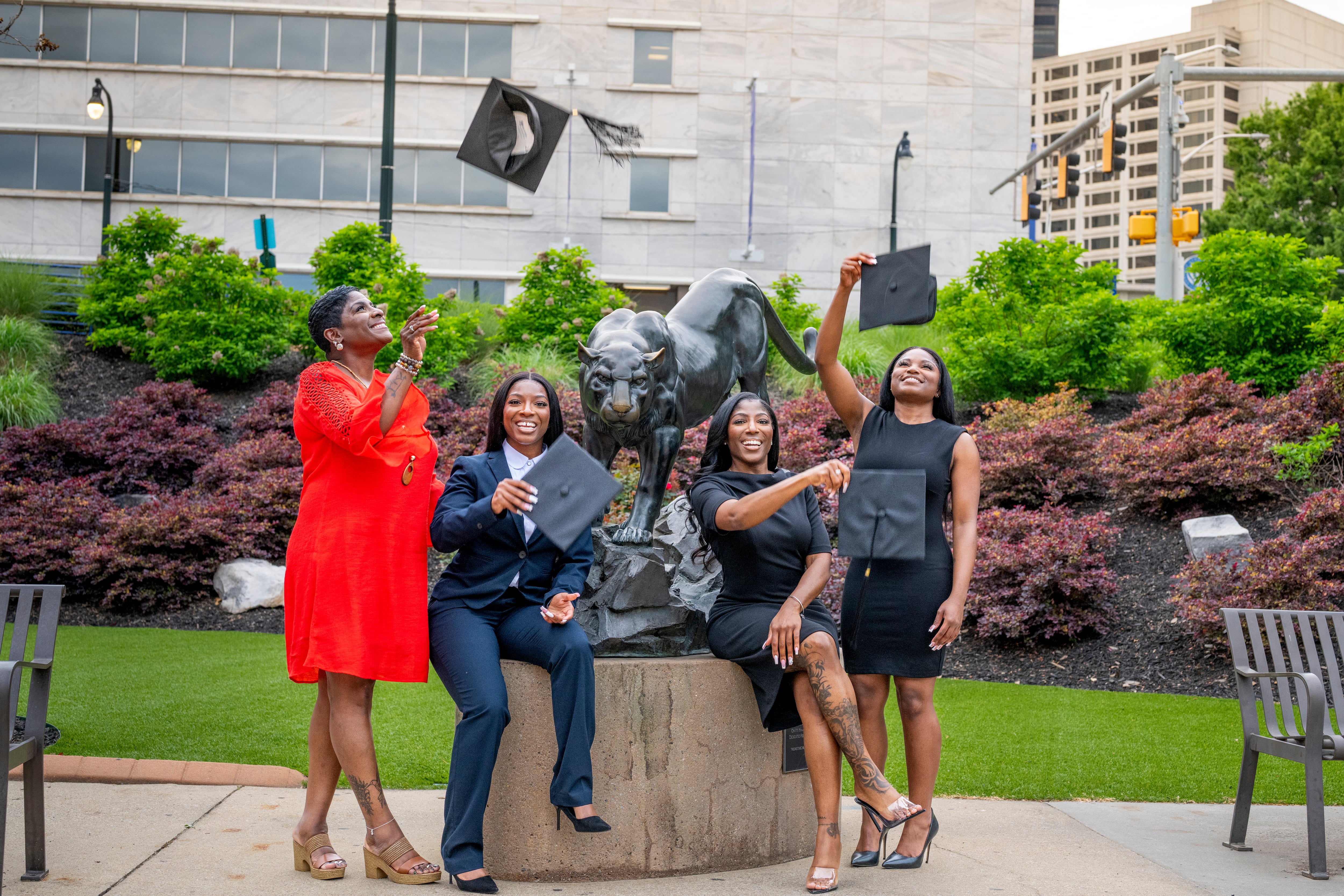 Quila, Kamiya, Kalaya and Rakiya Lee celebrate their graduations.