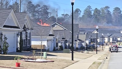 A midday brush fire brought a scare to neighbors in the Haynes Station community of west Augusta.