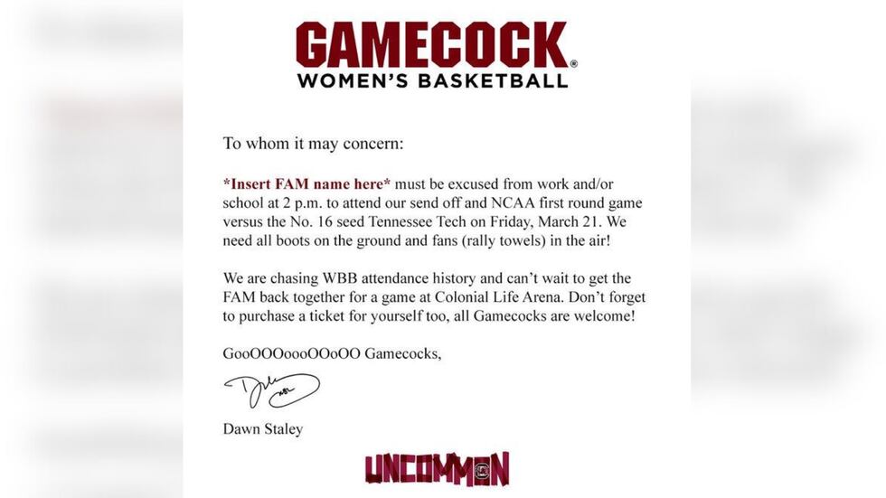 This year, one of the most decorated coaches in the NCAA is providing a work note excuse for...