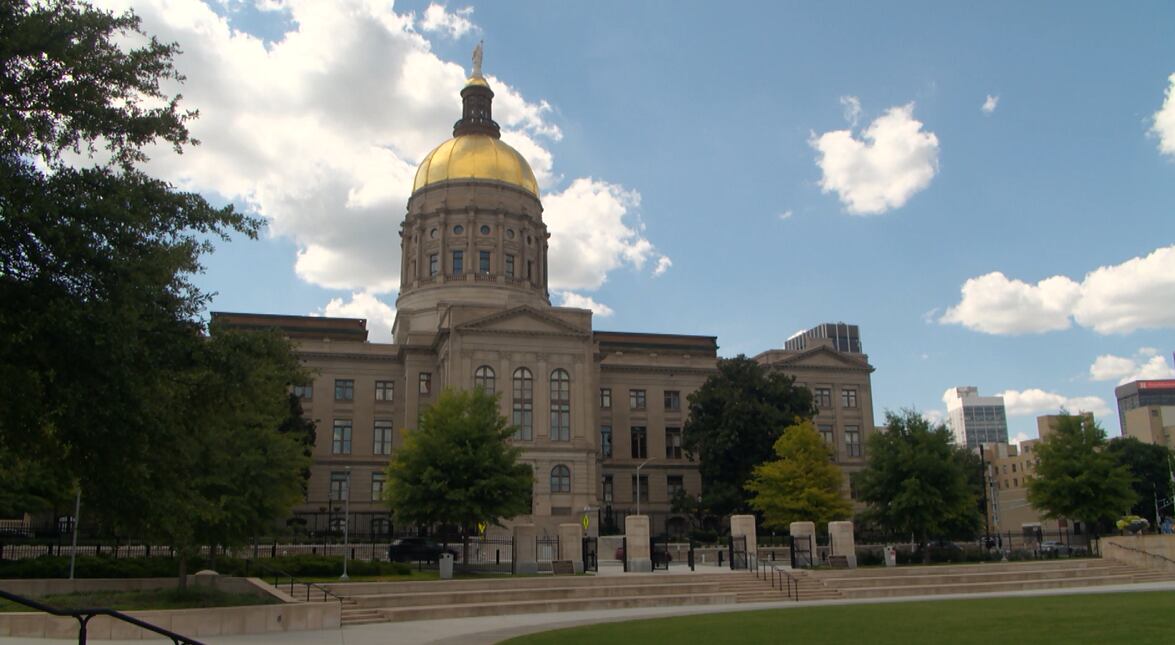 Shot of the Georgia State Capitol in July.