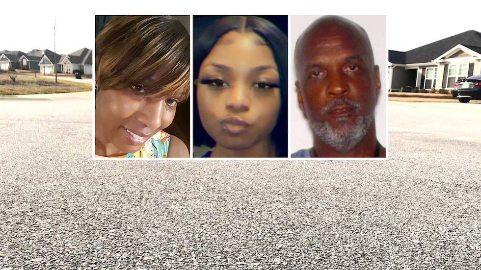 From left: Tammy Briggs, April Williams and James Lamont Briggs