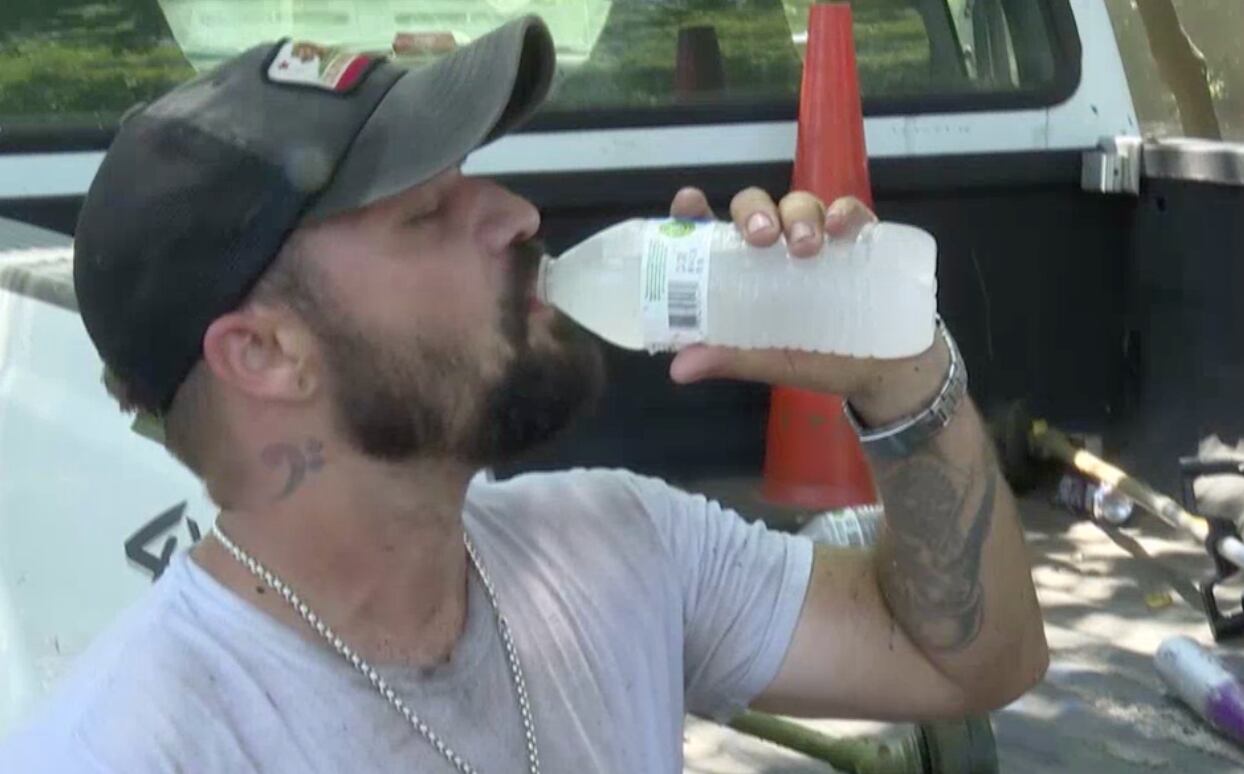 Workers outside in the Ozarks share tips to beat the heat.