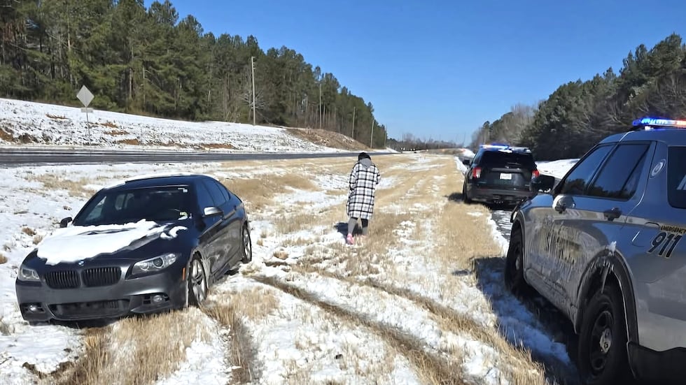 icy conditions in Burke County