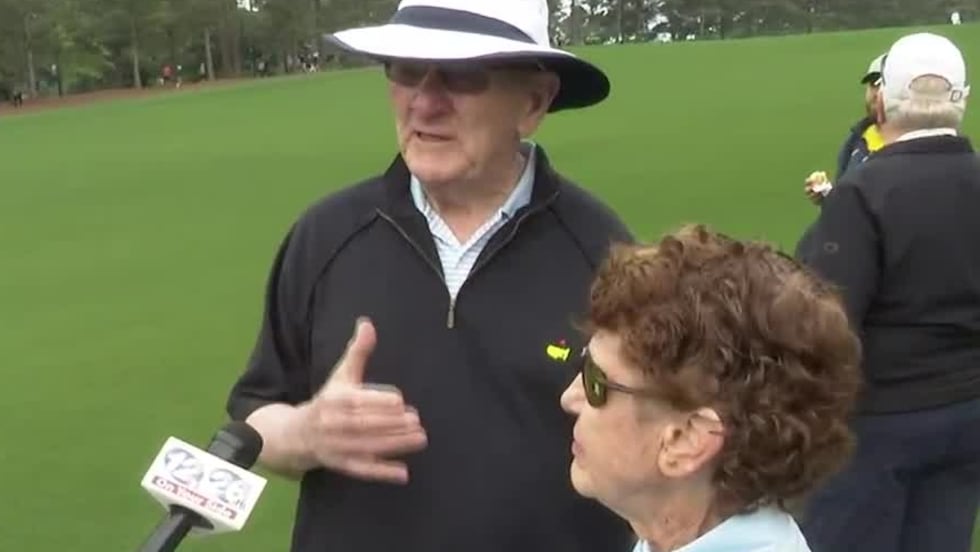 We met a couple, Tom and Mary Weadock. who’ve been coming to the Masters for decades.