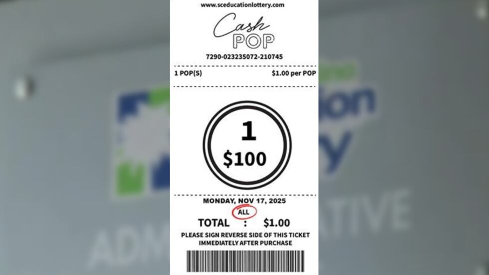 S.C. lottery to refund CASH POP tickets after print error
