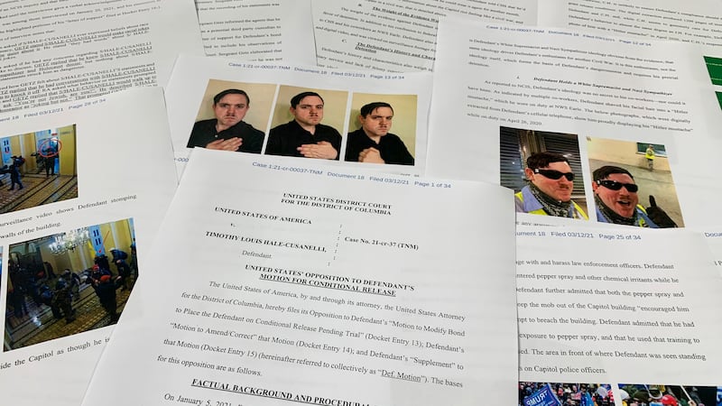 The Department of Justice motion to oppose the conditional release of Timothy Hale-Cusanelli...