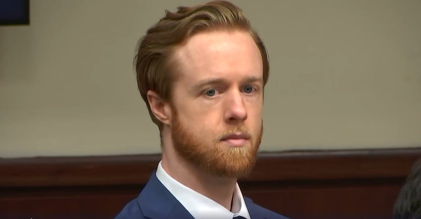 Zachary Hughes in court on the first day of his murder trial. He is accused of stabbing...