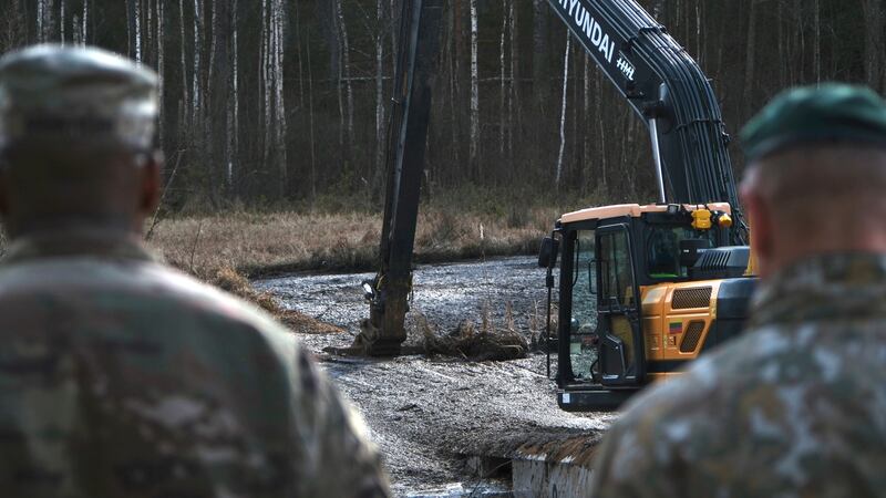 In this image provided by the U.S. Army, U.S. Army soldiers from the 1st Armored Brigade...