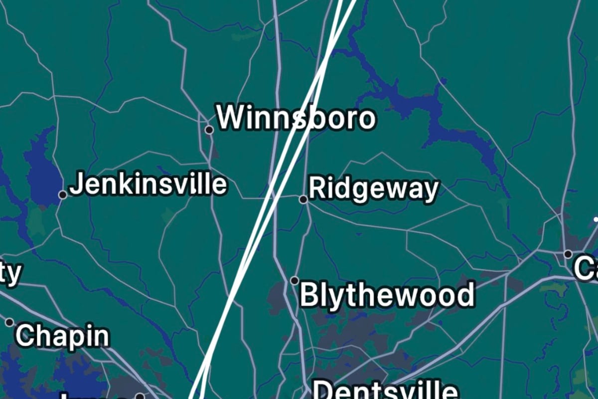 This is the flight pattern of SLED’s helicopter we tracked taking off from Columbia just after...