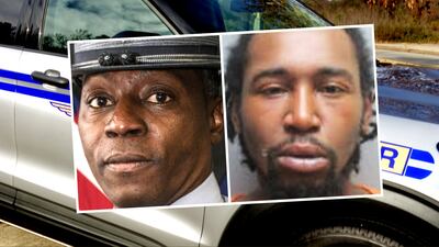 From left: Lance Cpl. B.A. Frazier and Derrick Gathers