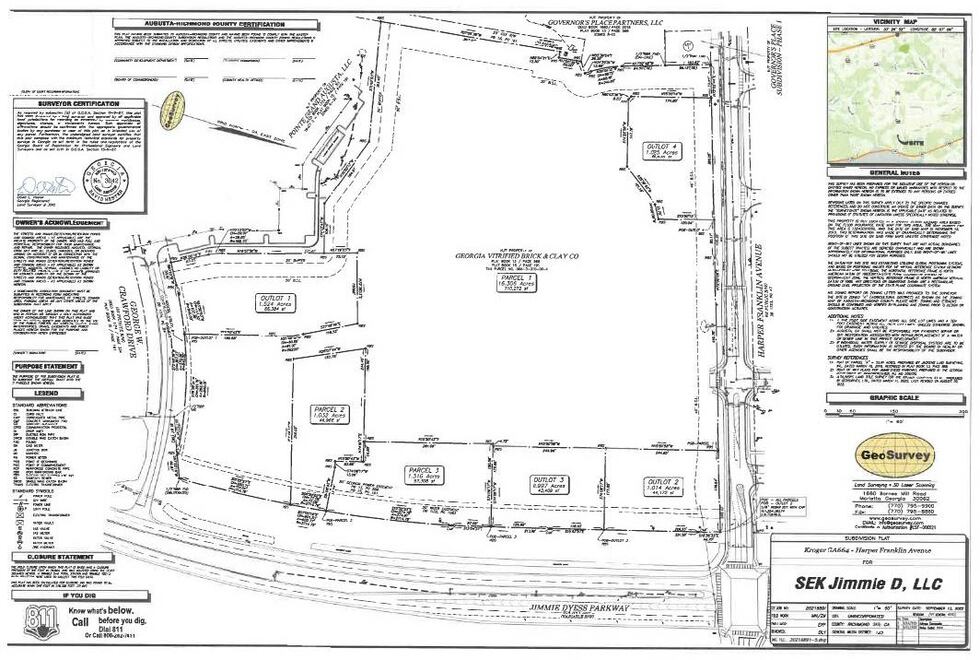 Here's the site plan for the new Kroger store along Jimmie Dyess Parkway near Gordon Highway.