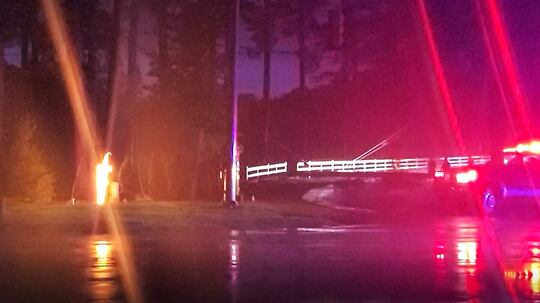 A storm started a small fire near Midland Valley Estates on Jefferson Davis Highway in Aiken...