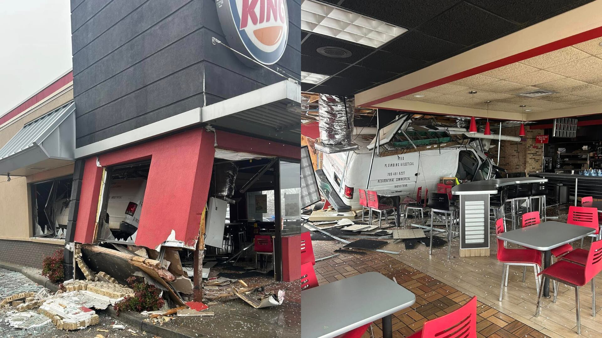 Van crashes into dining area of Burger King in Georgia, police say