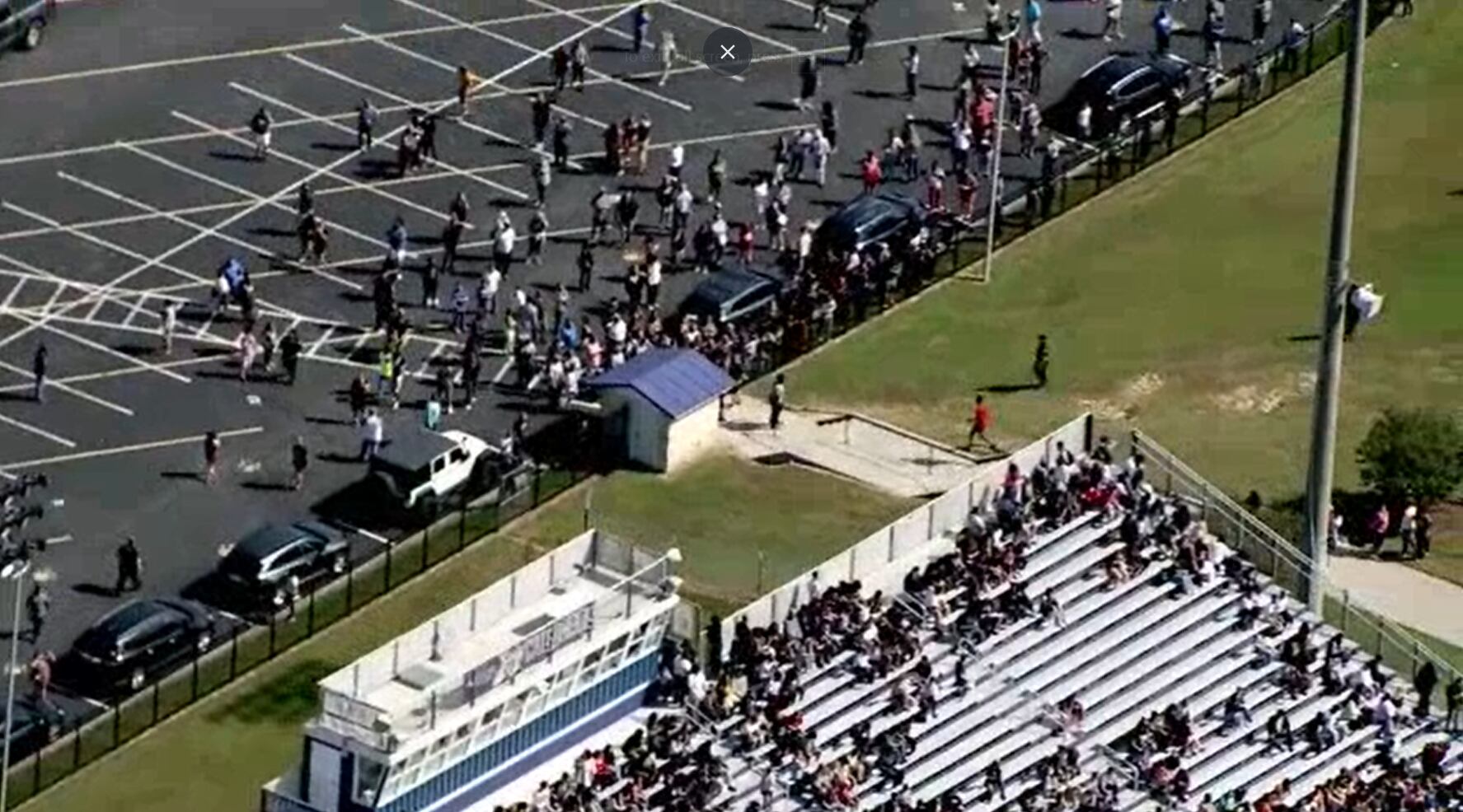 At least one person was loaded into the helicopter on a stretcher, and the students have been...