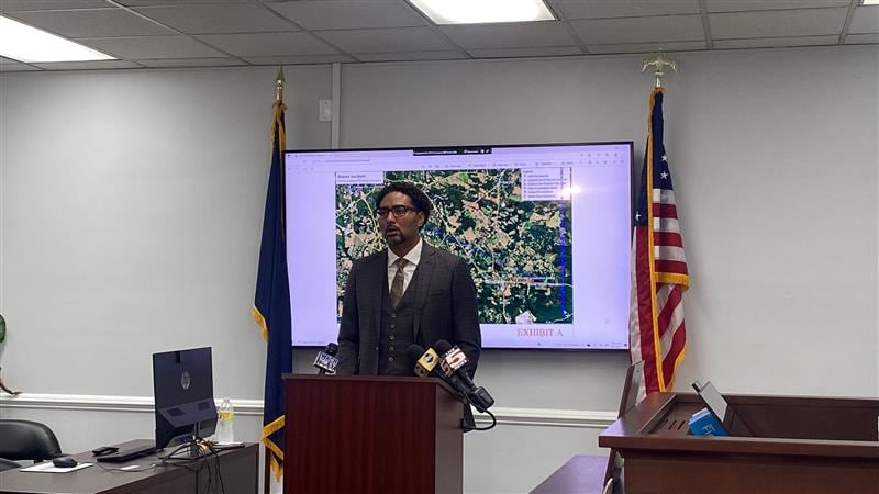 Attorney Justin Bamberg answered questions Wednesday about a lawsuit an Orangeburg couple he...