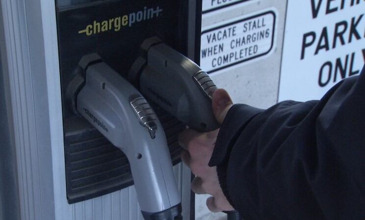EV charging station in Dubuque